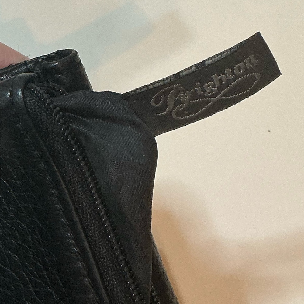 Brighton Black Pebbled & Patent Leather Medium Bifold Wallet Clutch EUC - Picture 12 of 15